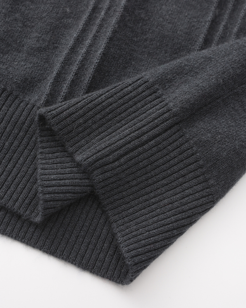 Smart Knit Jumper with High Neck and Short Zip