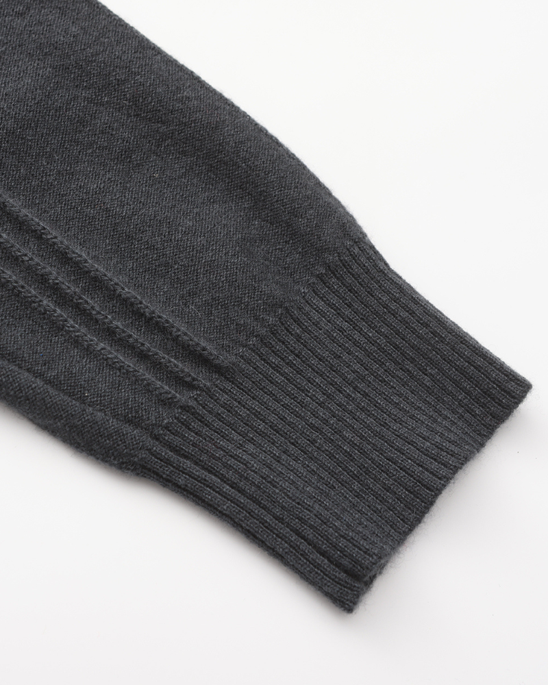 Smart Knit Jumper with High Neck and Short Zip